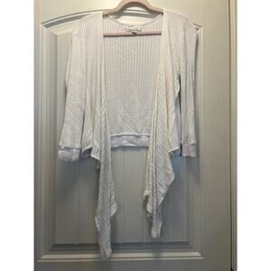 Velvet by Graham & Spencer Women’s Open Drape Front Cardigan Top Size M White‎